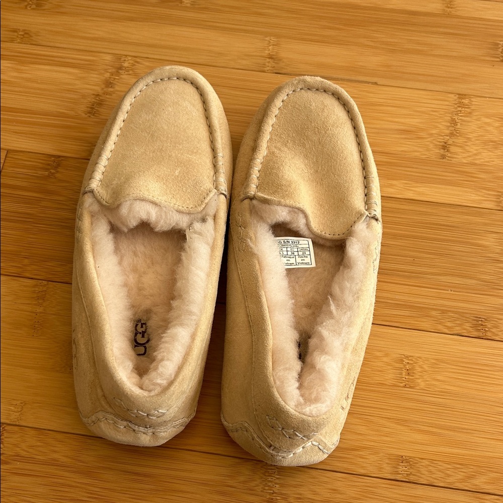 UGG Beige Sheepskin Loafers